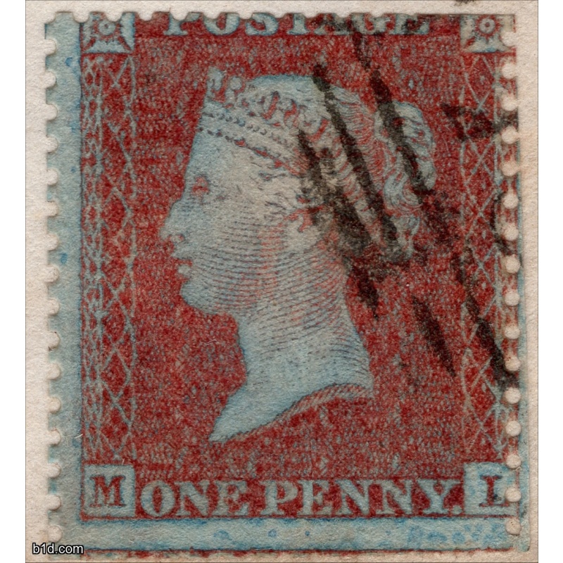 1856 penny red stars plate 12 LC14 Alpha II on cover to London