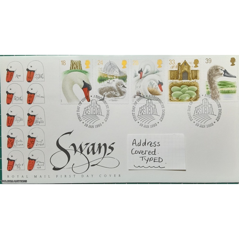 1993 Swan First Day Cover GB