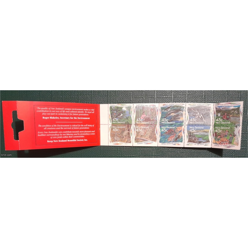 A4 New Zealand Booklet $4.50 Mint Self-adhesive