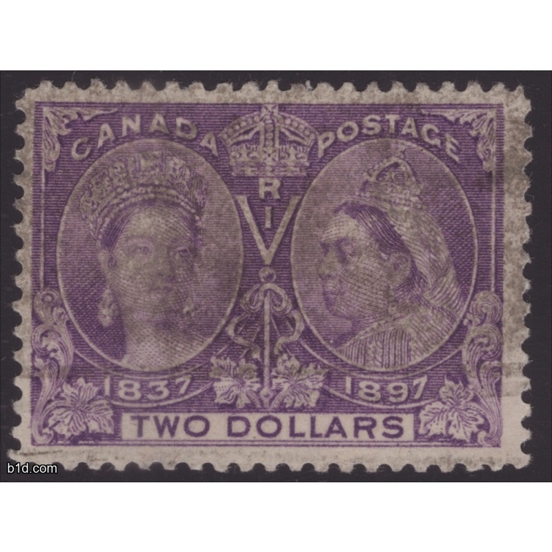 Canada 1897 $2 Dark Purple 'Jubilee' Used