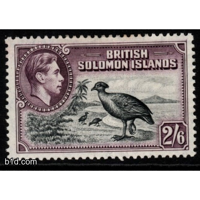 BRITISH SOLOMON IS. SG70 1939 2/6 BLACK & VIOLET MTD MINT