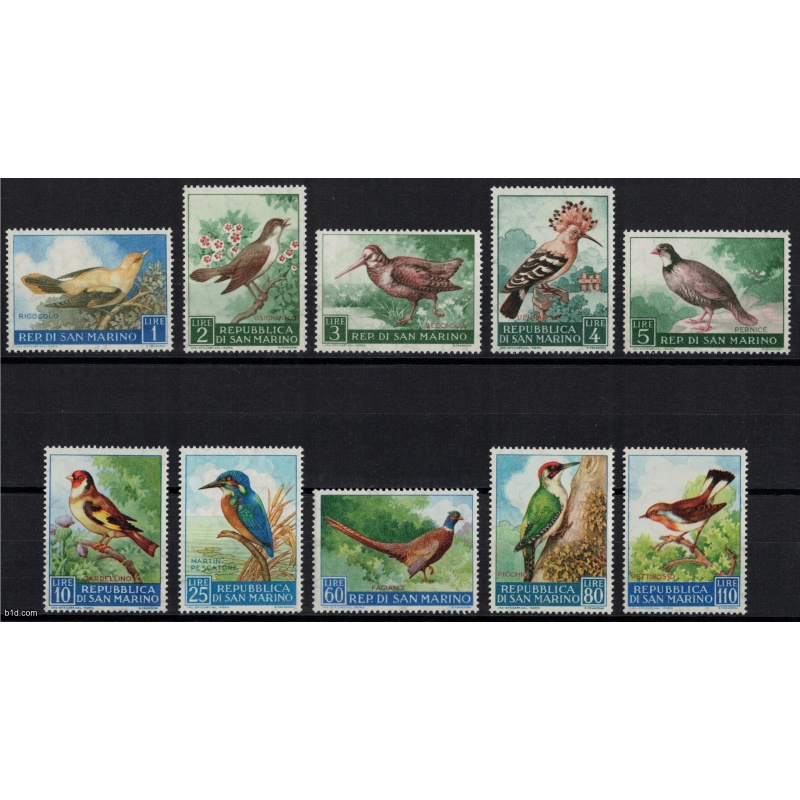 SAN MARINO 1960 - Birds / complete set MNH (Michel €15)