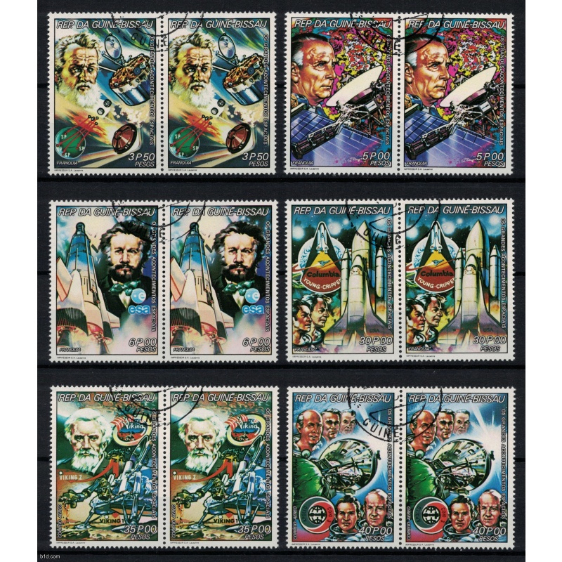 GUINEA-BISSAU 1981 - Space achievements /complete set in pairs