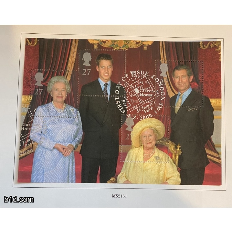 Framed edition of M/S 1st Day of Issue Queen Mother’s 100th Birthday 2000