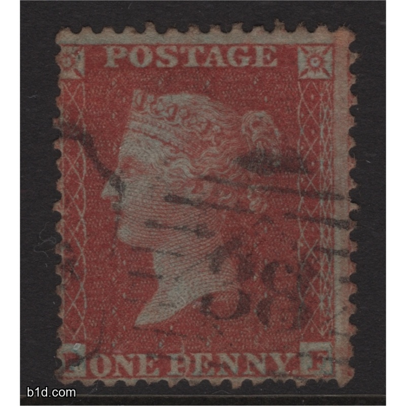 1855 Penny red stars SG 21 C4 plate 4 PF