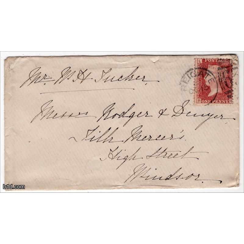 1877 Penny red plate 178 FL on cover to Windsor