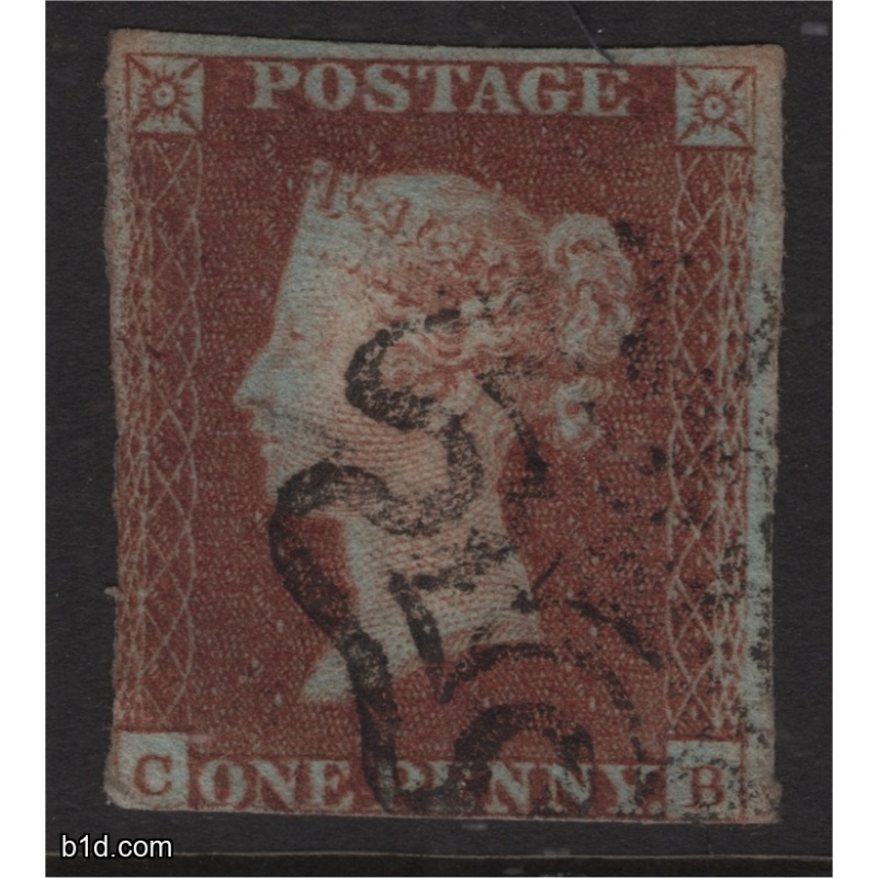 1842 Penny Red Imperf Plate 19 CB SG 8 Scott 3