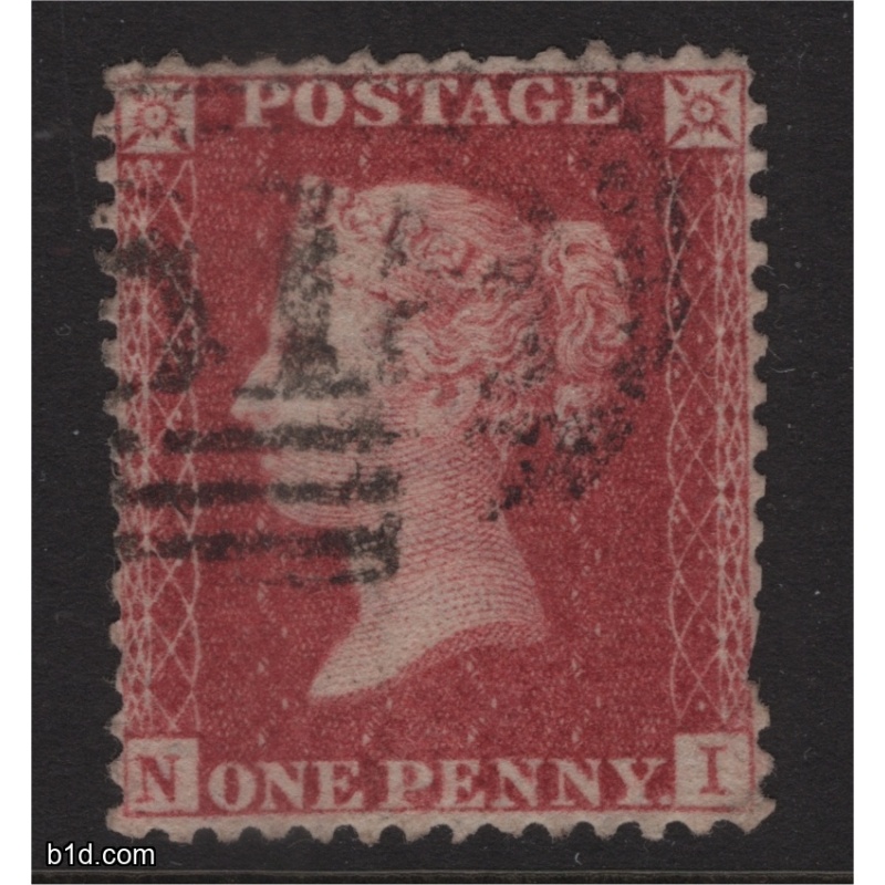 1858 Penny red stars SG 40 C10 plate 43 NI