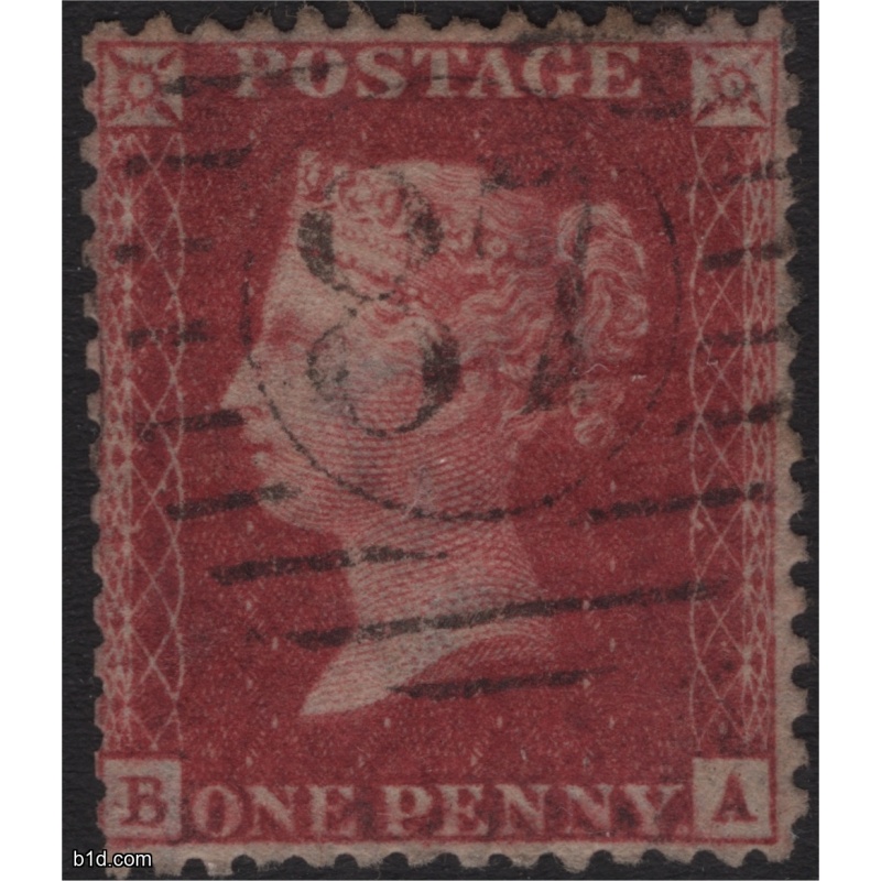 1858 Penny red stars SG 40 C10 plate 59 BA