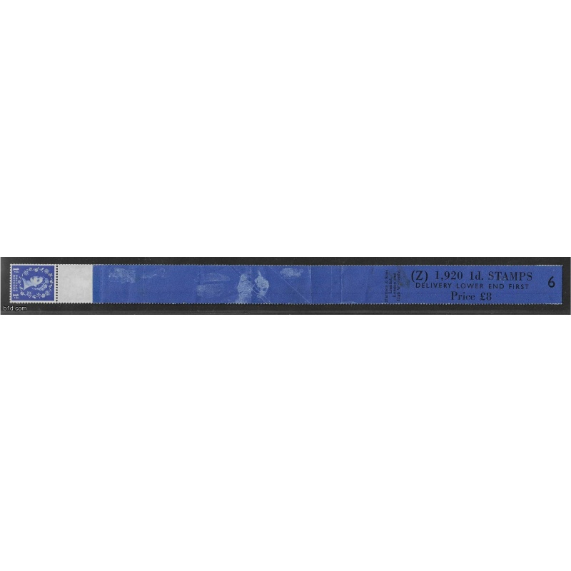 Wilding (Z) Coil Leader Roll 6 M CR Cream Paper S16 3 stamps