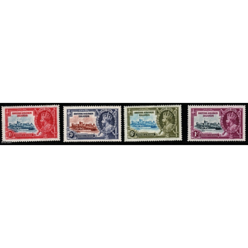 BRITISH SOLOMON ISLANDS SG53/6 1935 SILVER JUBILEE MTD MINT