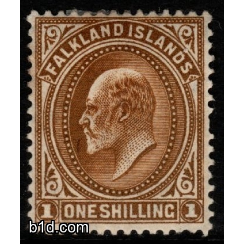 FALKLAND ISLANDS SG48 1904 1/= BROWN MTD MINT