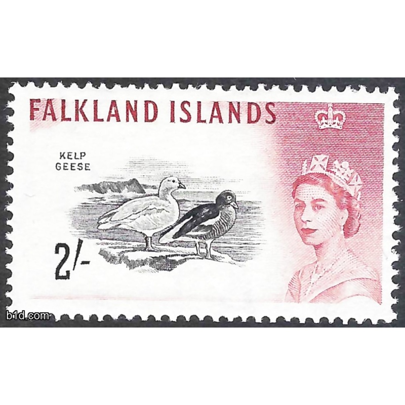 Falkland Islands 1960 2s Black & Brown-Red SG204 (MLH)