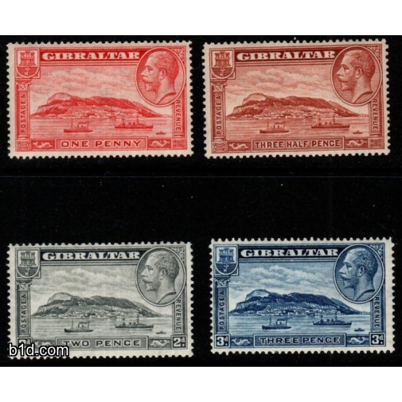 GIBRALTAR SG110/3 1931 DEFINITIVE SET p14 MTD MINT