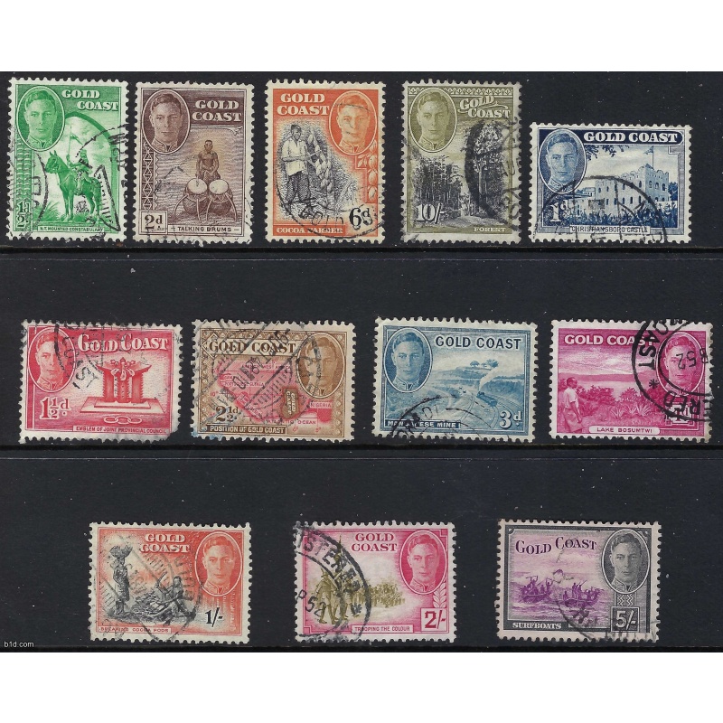 Gold Coast KGVI Complete Set to 10/-