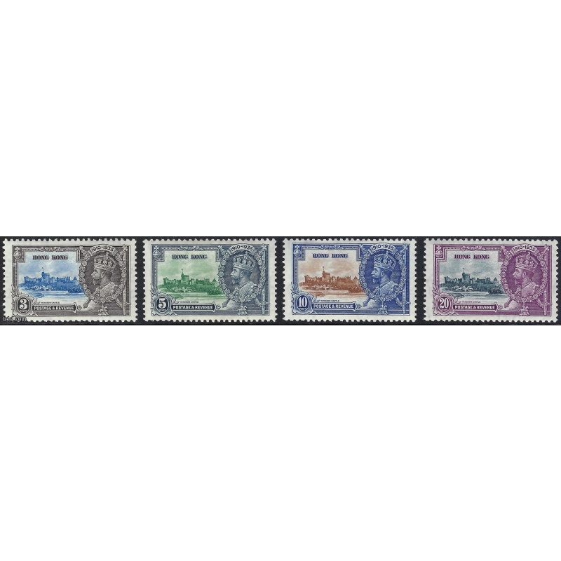 Hong Kong SG133-36 1935 Silver Jubilee Complete Set of 4 (MLH)