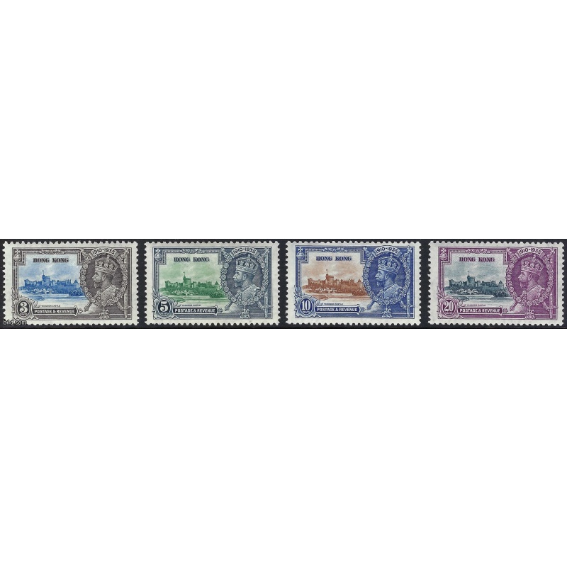 Hong Kong SG133-36 1935 Silver Jubilee Complete Set of 4 (MLH)