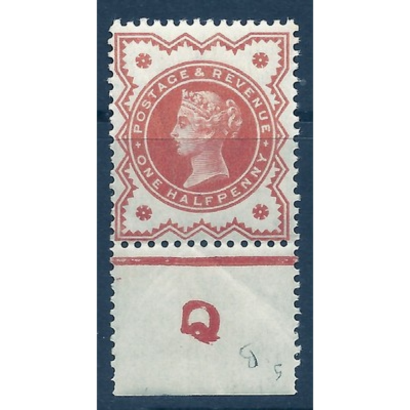 d Vermilion Control Q perf single with damaged Q UNMOUNTED MINT