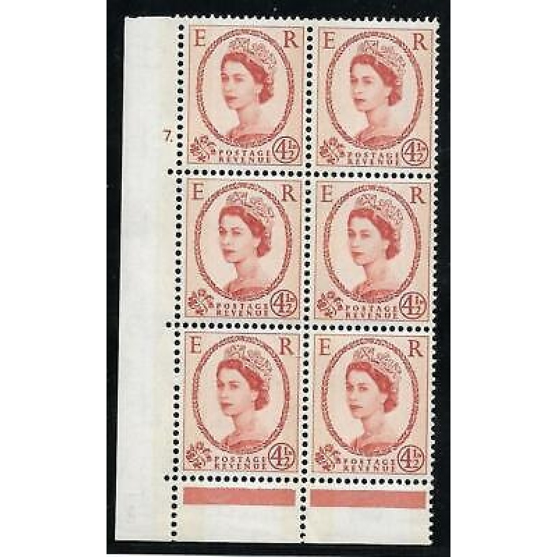 4d Blue Phosphor on Cream PHOTO cyl 7 Dot perf type C(E P) UNMOUNTED MINT