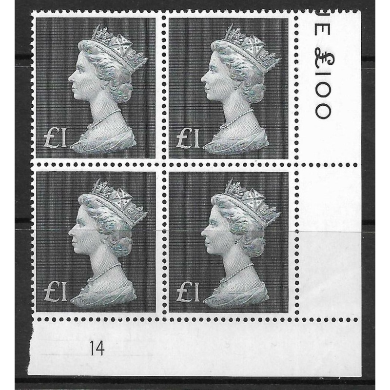 1972 1 Decimal Machin Cylinder 14 UNMOUNTED MINT