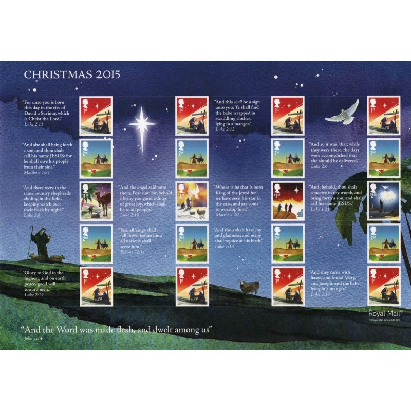 LS97 GB 2015 Christmas Smiler sheet UNMOUNTED MINT