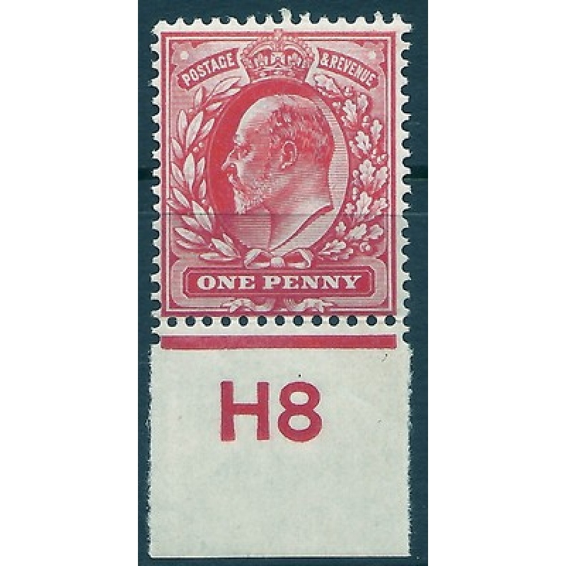Sg 220 M5(4)var 1d Unlisted Carmine Control H8 imperf single UNMOUNTED MINT MNH