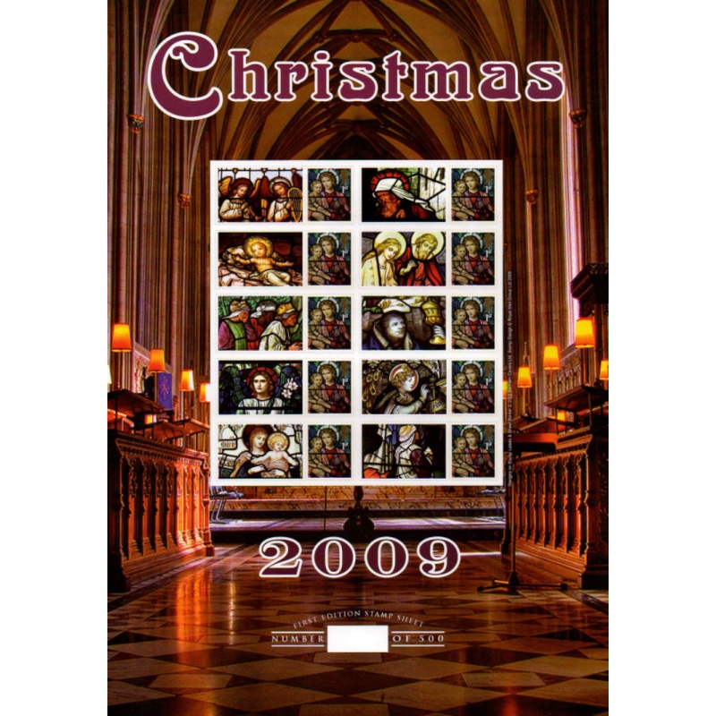 BC-257 GB 2009 Christmas no. 77 SMILER SHEET UNMOUNTED MINT