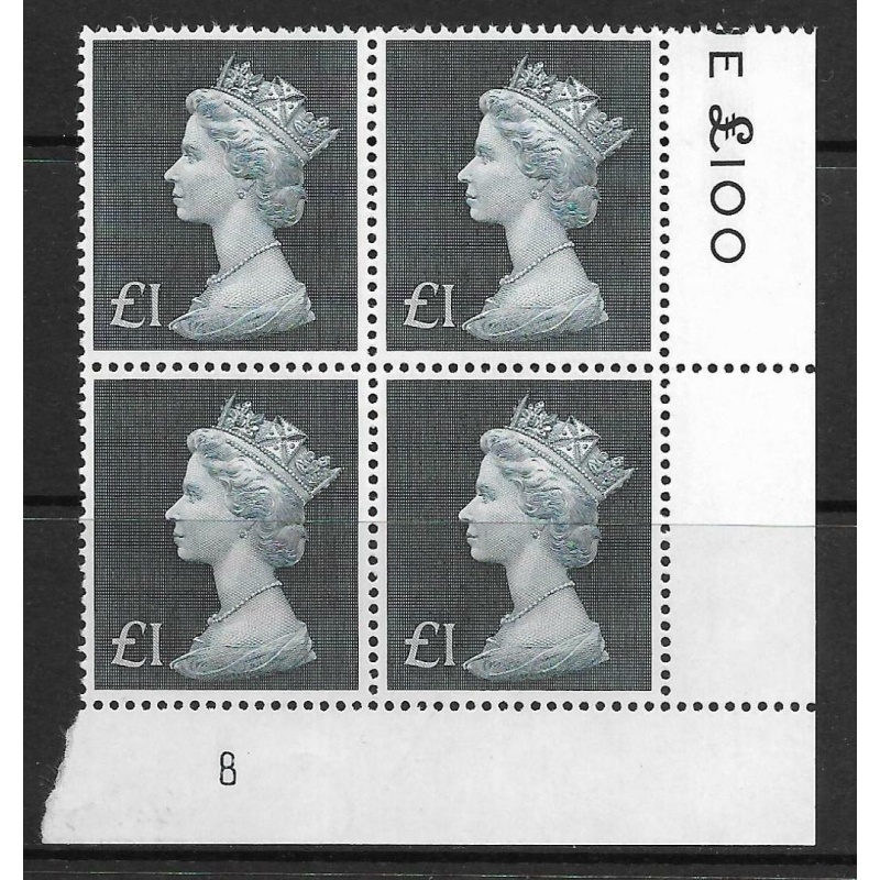 Sg U43 1970 1 Decimal Machin Cylinder 8 UNMOUNTED MINT