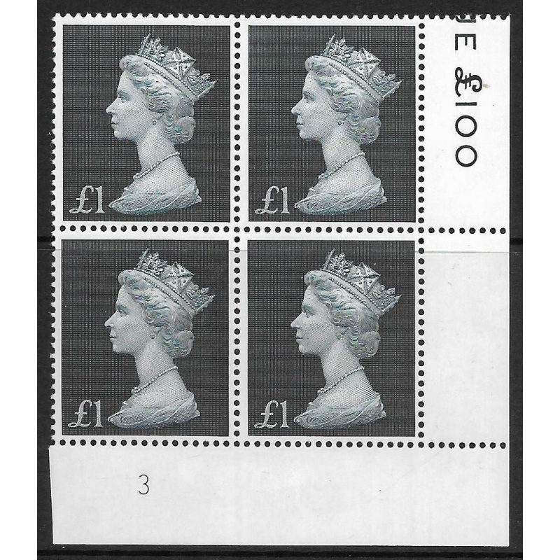 Sg U43 1970 1 Decimal Machin Cylinder 3 UNMOUNTED MINT