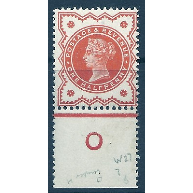 d Vermilion Jubilee control O perf single with variety UNMOUNTED MINT MNH