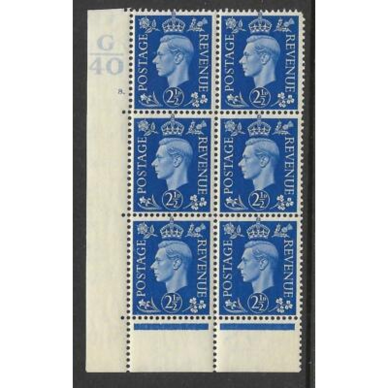 2d Blue Dark colours G40 8 Dot perf 6B(E P) UNMOUNTED MINT