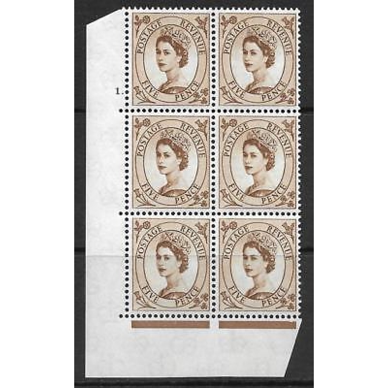 5d Wilding Multi Crown on Cream Cyl 1 Dot perf A(E I) UNMOUNTED MINT