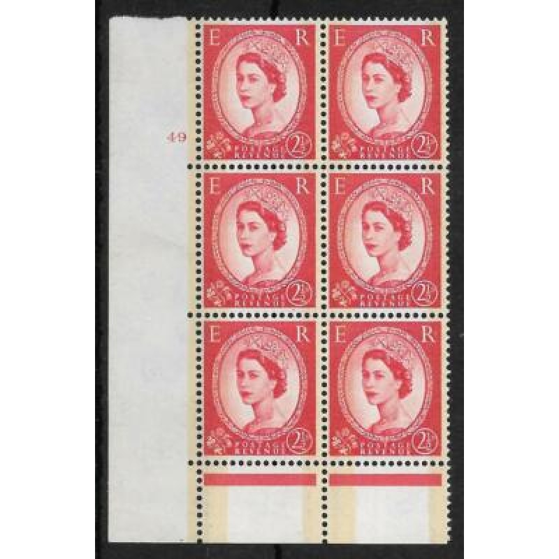 1959 2d Phosphor Graphite cylinder 49 No Dot perf type C(E P) UNMOUNTED MINT
