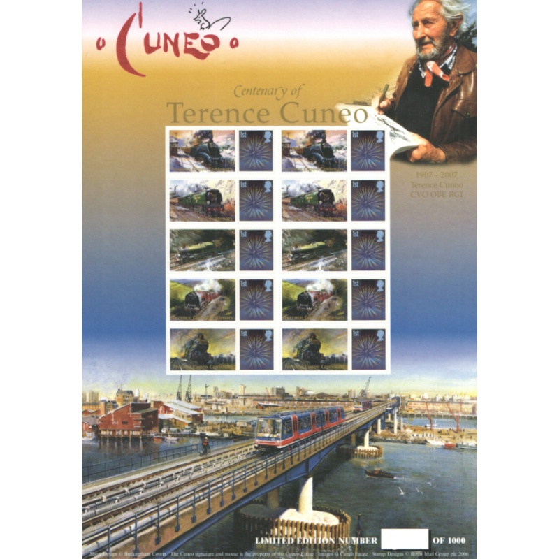 BC-100 GB 2007 Terence Cuneo no. 919 Smiler sheet UNMOUNTED MINT