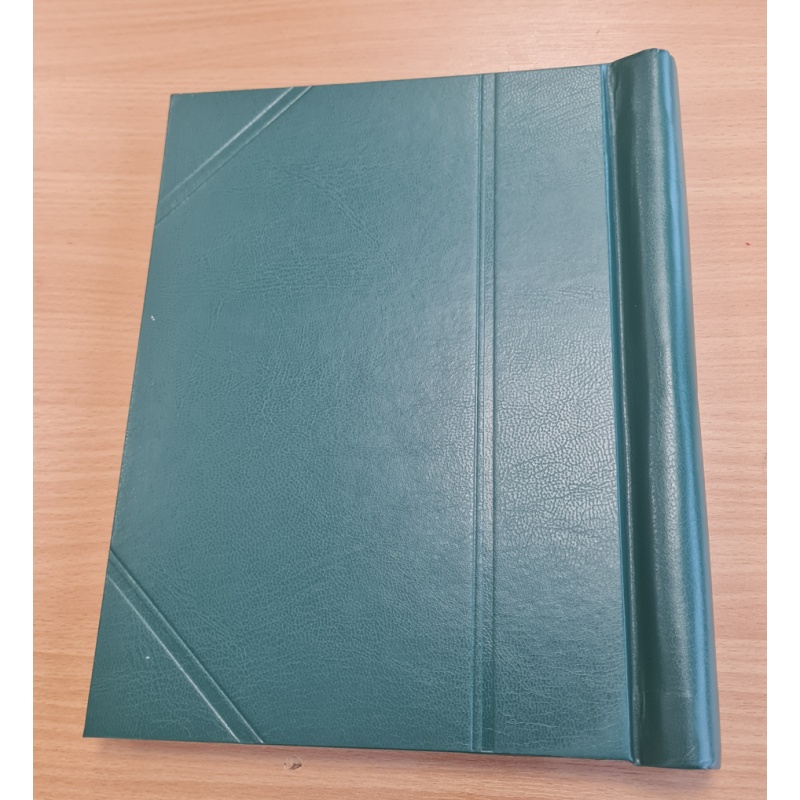 Green POPULAR Stamp Album same size as simplified 45 pages unused