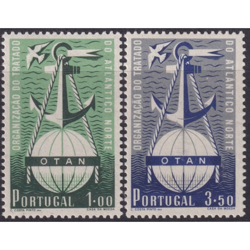 Portugal 1952 3rd Anniversary of NATO Set of 2 MLH