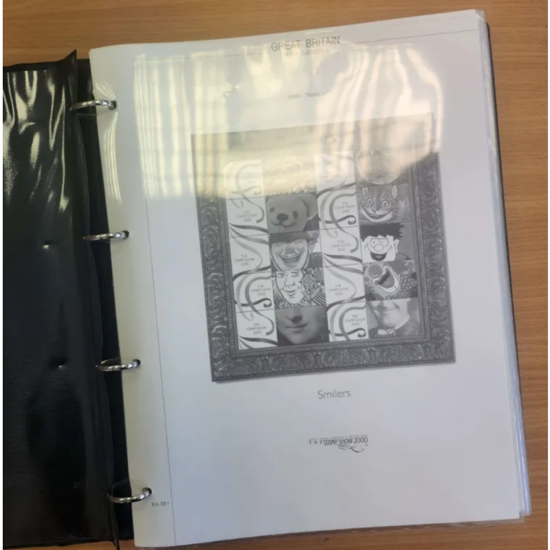 Black Royal Mail Smilers Album with pages from 2000-2017 CS1-CS103