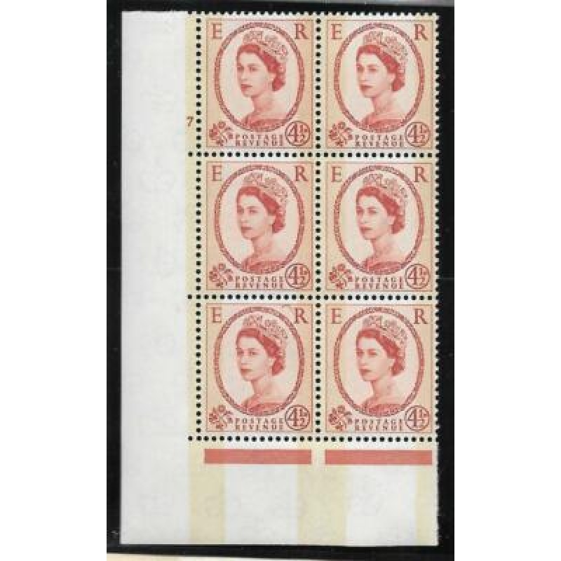 4d Blue Phosphor on Cream NB cyl 7 No Dot perf type A(E I) UNMOUNTED MINT