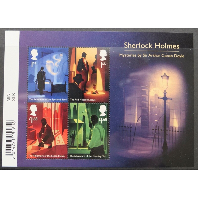 MS4417a 2020 Sherlock Holmes miniature sheet barcode UNMOUNTED MINT