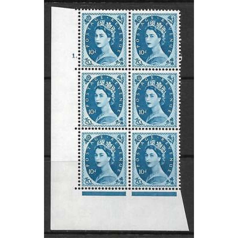10d Wilding Multi Crown on Cream Cyl 1 Dot perf A(E I) UNMOUNTED MINT