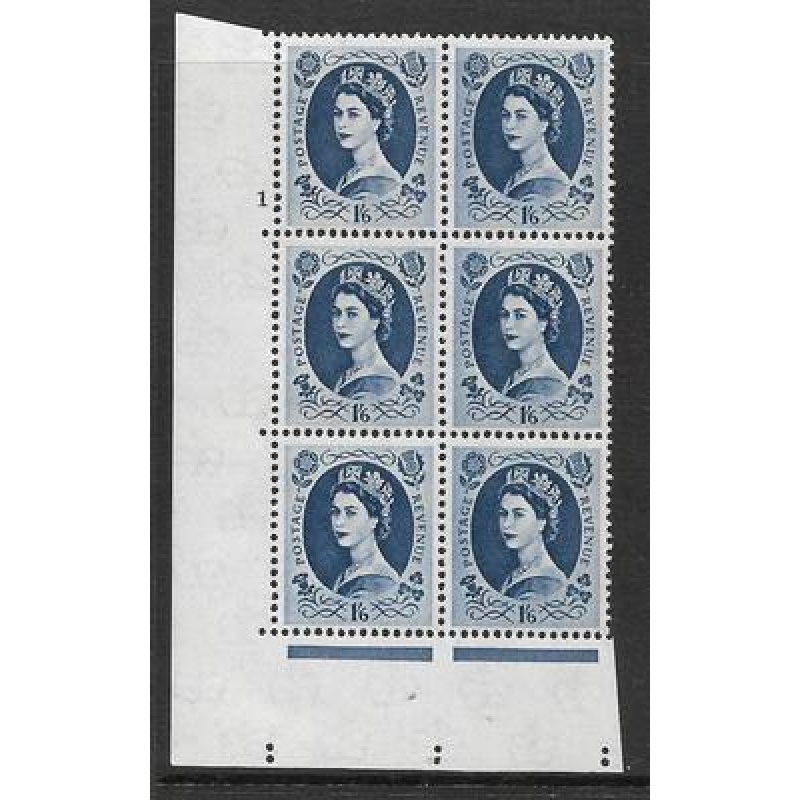 1 6 Wilding Multi Crown on Cream Cyl 1 No Dot perf A(E I) MOUNTED MINT margin