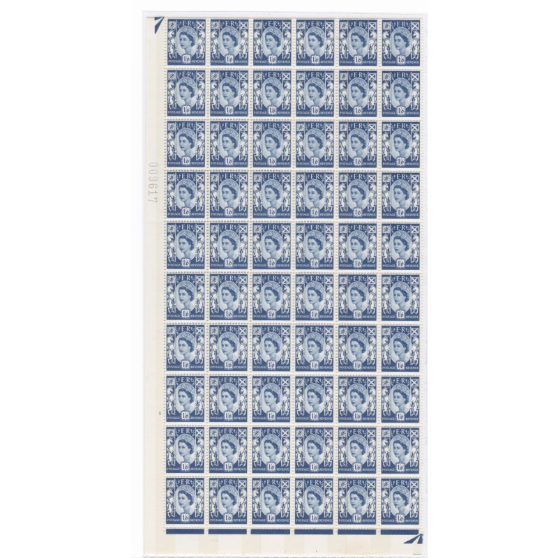 Sg XS26 1 6 Scotland 2 x 9.5mm Violet Cyl 1 No Dot perf FL(I E) 1 4 sheet U M