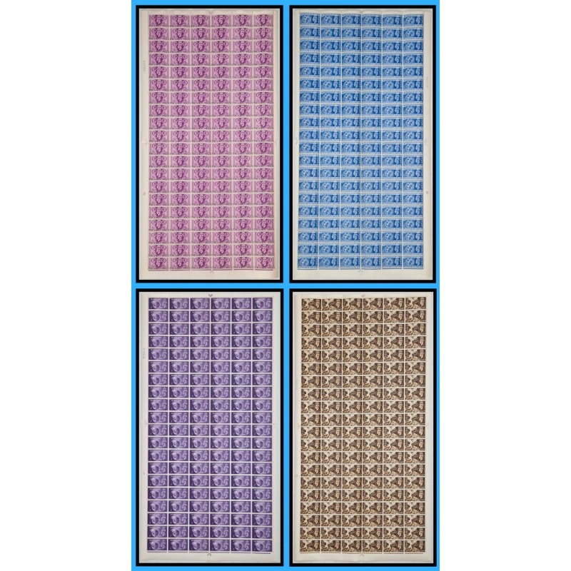 Sg495-498 1948 Olympic Games Full Set Of Full Sheets UNMOUNTED MINT