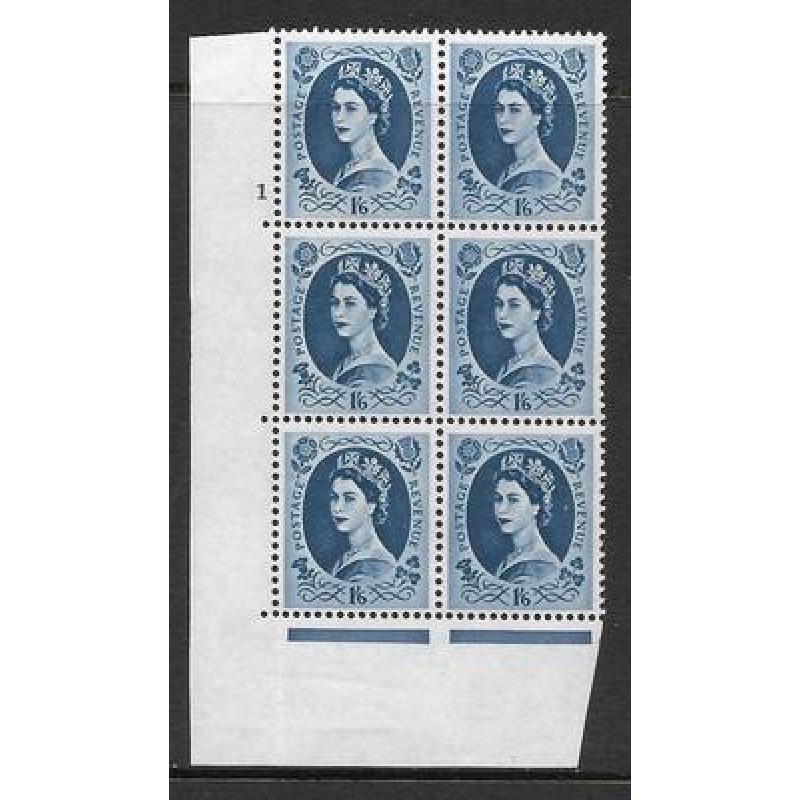 1 6 Wilding Multi Crown on White Cyl 1 No Dot perf A(I E) UNMOUNTED MINT