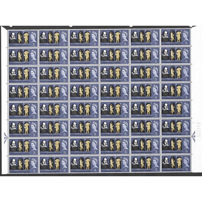 Sg 646a 1964 Shakespeare Festival 3d (Ord) with variety  MCF UNMOUNTED MINT