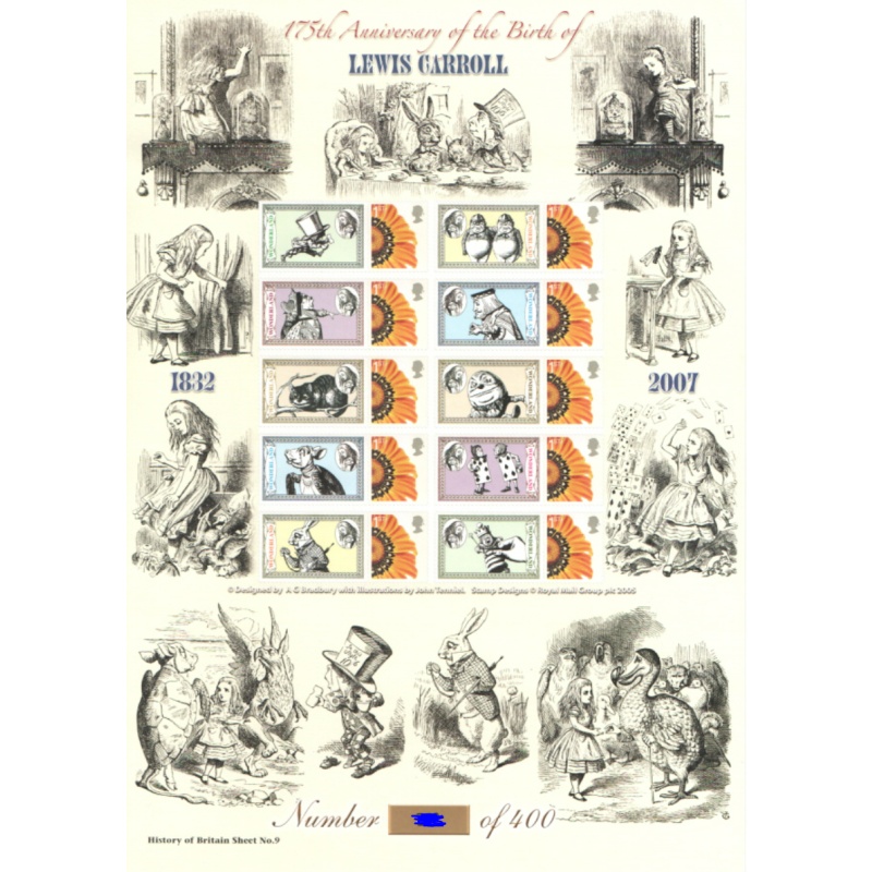BC-108 History of Britain 9 2007 Lewis carroll no. 64 sheet U M