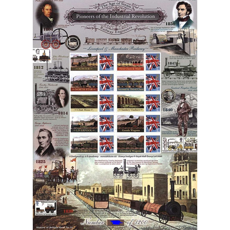 BC-201 History of Britain 31 2009 Industrial revolution no. 512 sheet U/M