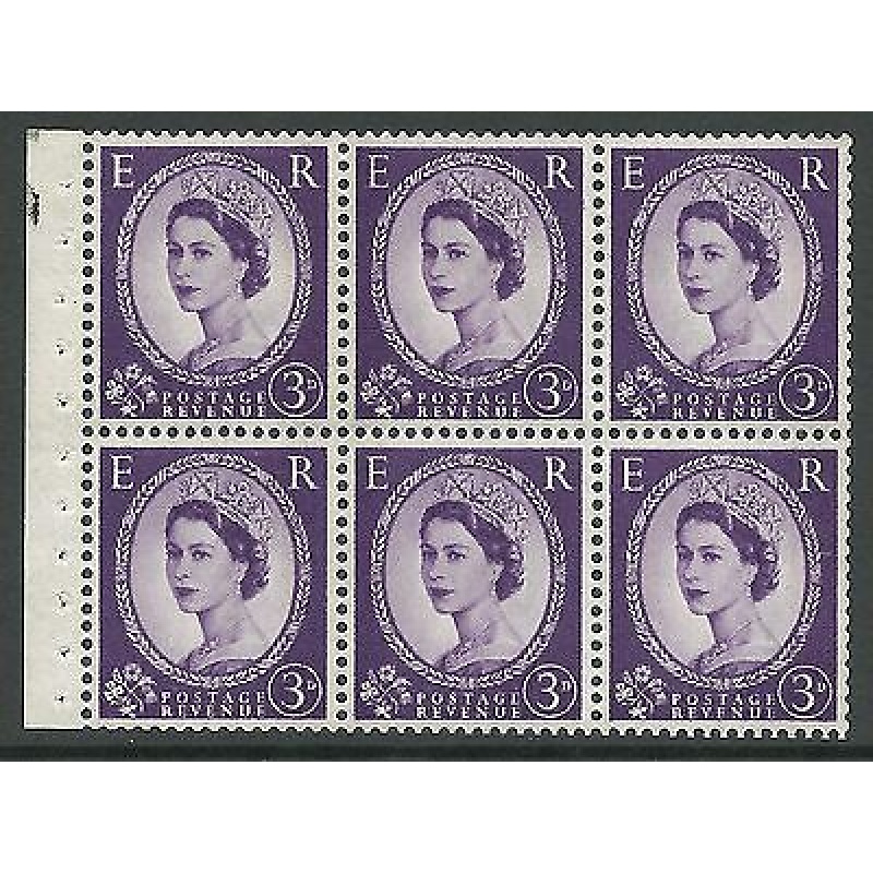 SB103 Wilding booklet pane Phos Violet perf type I UNMOUNTED MNT MNH