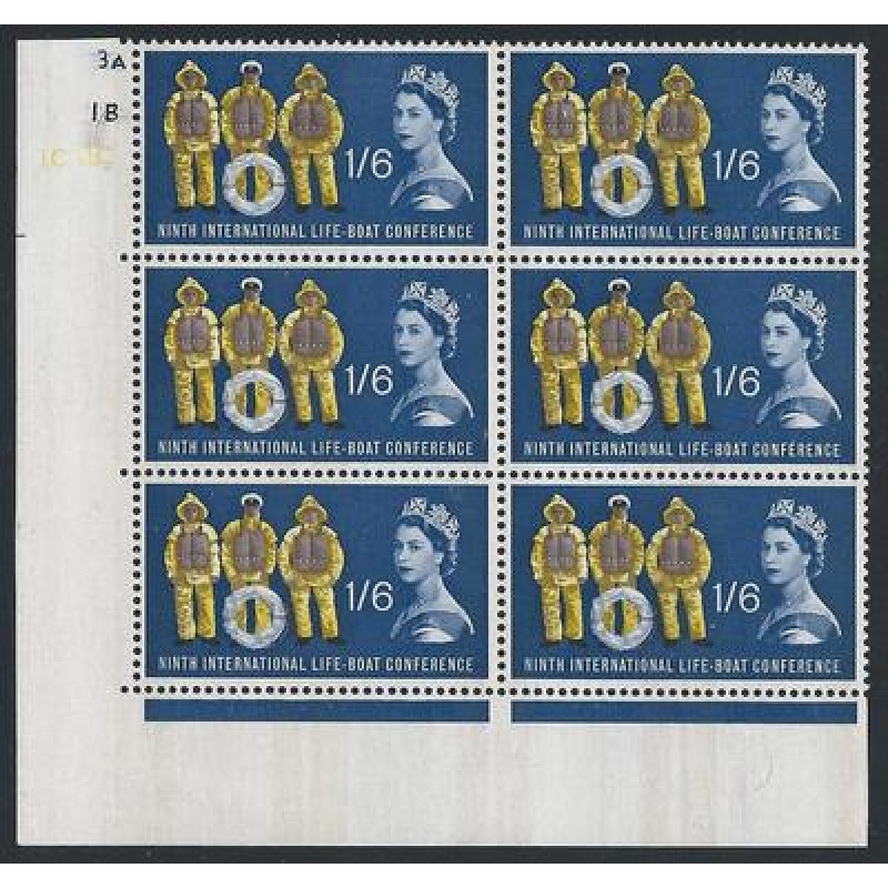 1963 Lifeboat (Phos) 1 6 Row 19 Cyl Block With Narrow Bands at Left Margin