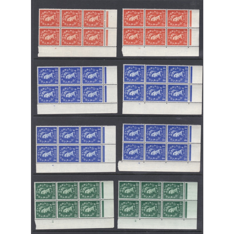 1957 graphite full set of cylinder blocks all perf types  Cyls UNMOUNTED MINT